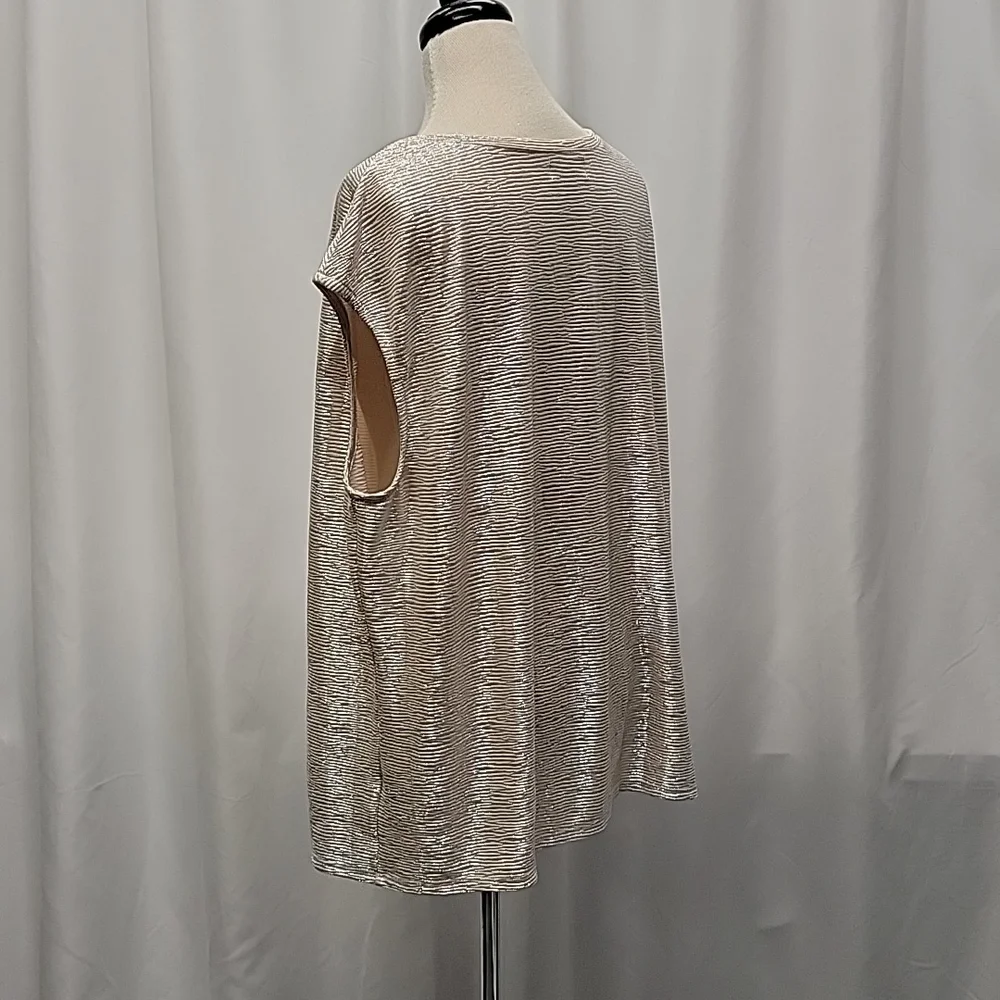 Liz Claiborne Career Shimmery Sleeveless Dressy Blouse Top 1X EUC Rom-com Core - Picture 5 of 9